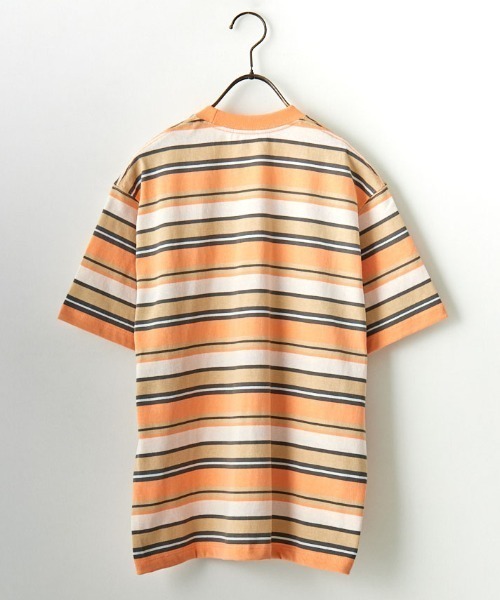 DANTON（ダントン）の「[DANTON/ダントン] ワンポイントロゴ ボーダーポケットTシャツ（Tシャツ/カットソー・レディース・ベージュ/ネイビー/ブラック/レッド・XS/M/S）」の5枚目の写真