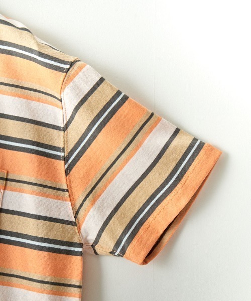 DANTON（ダントン）の「[DANTON/ダントン] ワンポイントロゴ ボーダーポケットTシャツ（Tシャツ/カットソー・レディース・ベージュ/ネイビー/ブラック/レッド・XS/M/S）」の8枚目の写真