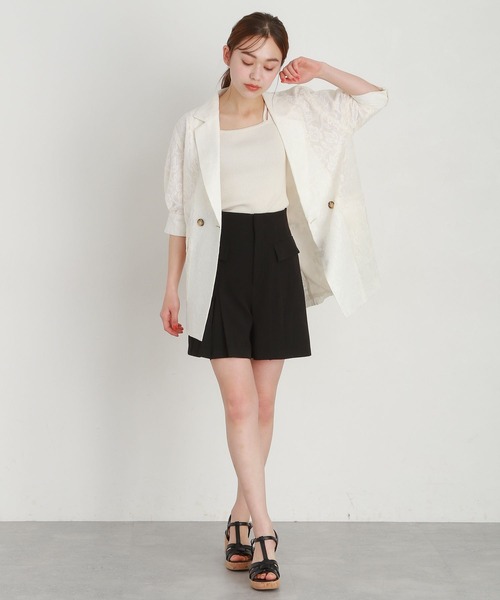 mysty woman（ミスティウーマン）の「ストリング前後2WAYリブニットタンク 197417（ニット/セーター・レディース・オフホワイト/オレンジ系その他/グレイッシュブルー/モカ/ブラック/イエロー/グリーン/ライトグリーン/グリーン系その他/ピンク・FREE）」の11枚目の写真