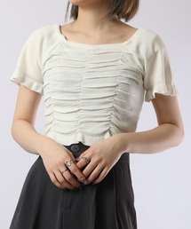 &soiree スクエアネックニットプルオーバー