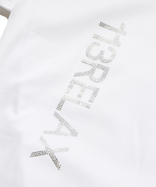 MEN'S BIGI（メンズビギ）の「【1PIU1UGUALE3 RELAX】シルケットポンチラインストーンロゴTシャツ（Tシャツ/カットソー・メンズ・ホワイト/ブラック・01/02/03）」の6枚目の写真