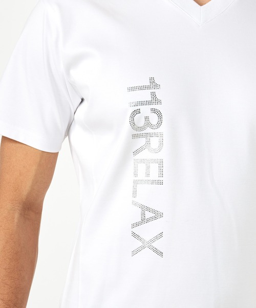 MEN'S BIGI（メンズビギ）の「【1PIU1UGUALE3 RELAX】シルケットポンチラインストーンロゴTシャツ（Tシャツ/カットソー・メンズ・ホワイト/ブラック・01/02/03）」の16枚目の写真