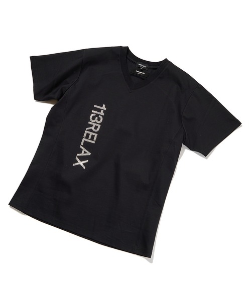 MEN'S BIGI（メンズビギ）の「【1PIU1UGUALE3 RELAX】シルケットポンチラインストーンロゴTシャツ（Tシャツ/カットソー・メンズ・ホワイト/ブラック・01/02/03）」の13枚目の写真