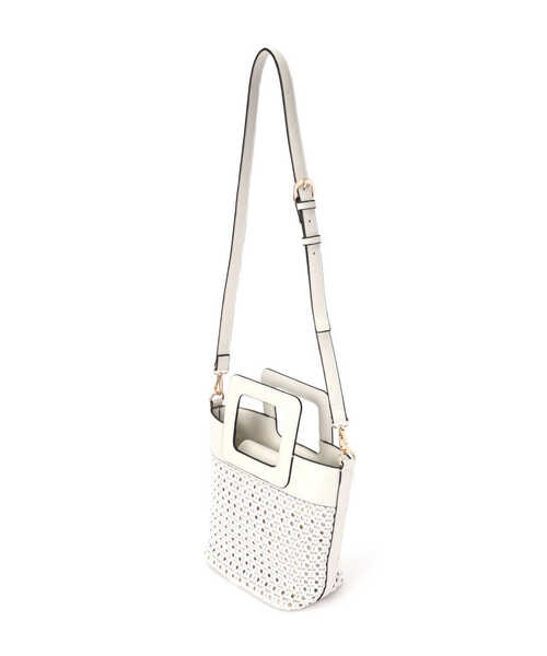 N.（N. Natural Beauty Basic）（エヌエヌナチュラルビューティーベーシック）の「スクエアハンドルメッシュトートバッグ（トートバッグ・レディース・ホワイト/イエロー・ﾌﾘ-）」の9枚目の写真