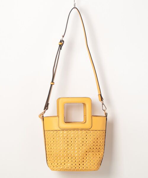 N.（N. Natural Beauty Basic）（エヌエヌナチュラルビューティーベーシック）の「スクエアハンドルメッシュトートバッグ（トートバッグ・レディース・ホワイト/イエロー・ﾌﾘ-）」の12枚目の写真