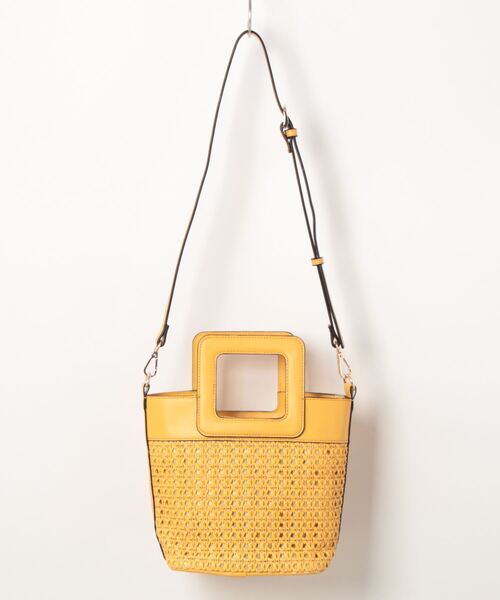 N.（N. Natural Beauty Basic）（エヌエヌナチュラルビューティーベーシック）の「スクエアハンドルメッシュトートバッグ（トートバッグ・レディース・ホワイト/イエロー・ﾌﾘ-）」の13枚目の写真