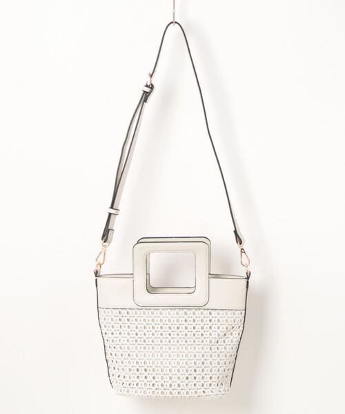 N.（N. Natural Beauty Basic）（エヌエヌナチュラルビューティーベーシック）の「スクエアハンドルメッシュトートバッグ（トートバッグ・レディース・ホワイト/イエロー・ﾌﾘ-）」の11枚目の写真