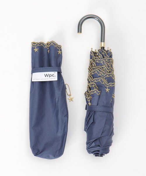 LBC（エルビーシー）の「【UVカット】Wpc. 遮光 星柄 スカラップ ミニ 日傘 晴雨兼用 折りたたみ傘（折りたたみ傘・レディース・ブラック/ネイビー/オフホワイト・FREE）」の9枚目の写真