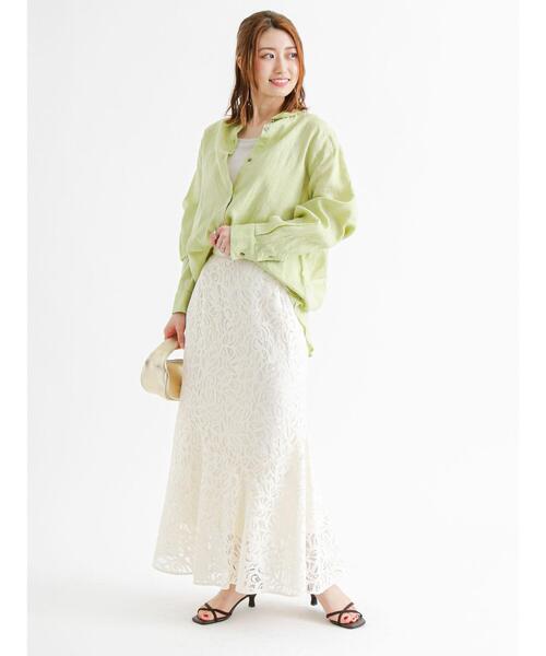 Te chichi(テチチ)の「フレンチリネンシャツ(シャツ/ブラウス・レディース・グリーン/ブルー/オフホワイト/ピンク・フリ-)」の17枚目の写真