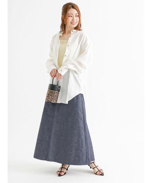 Te chichi(テチチ)の「フレンチリネンシャツ(シャツ/ブラウス・レディース・グリーン/ブルー/オフホワイト/ピンク・フリ-)」の19枚目の写真