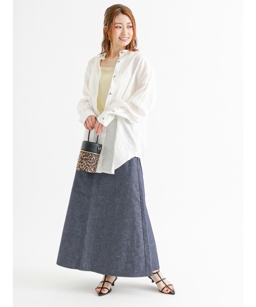 Te chichi(テチチ)の「フレンチリネンシャツ(シャツ/ブラウス・レディース・グリーン/ブルー/オフホワイト/ピンク・フリ-)」の10枚目の写真