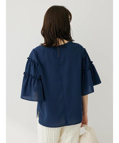 Green Parks(グリーンパークス)の「ティアード袖ブラウス(シャツ/ブラウス・レディース・オフホワイト/ネイビー/ライトグリーン・FREE)」の19枚目の写真