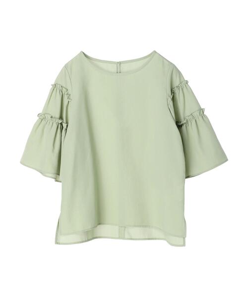 Green Parks(グリーンパークス)の「ティアード袖ブラウス(シャツ/ブラウス・レディース・オフホワイト/ネイビー/ライトグリーン・FREE)」の12枚目の写真