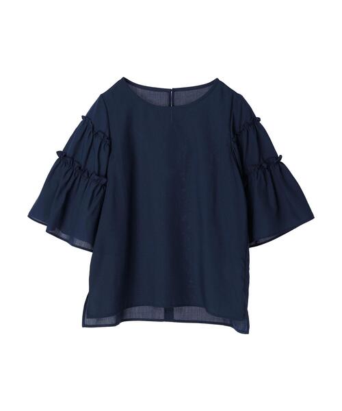 Green Parks(グリーンパークス)の「ティアード袖ブラウス(シャツ/ブラウス・レディース・オフホワイト/ネイビー/ライトグリーン・FREE)」の8枚目の写真