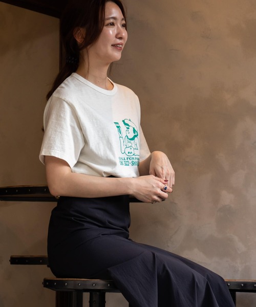 THE SHINZONE(ザ シンゾーン)の「【別注】THE SHINZONE PAINT TEE 23MMSCU14(Tシャツ/カットソー・レディース・グリーン/ブラック・FREE)」の8枚目の写真