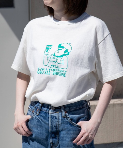 THE SHINZONE(ザ シンゾーン)の「【別注】THE SHINZONE PAINT TEE 23MMSCU14(Tシャツ/カットソー・レディース・グリーン/ブラック・FREE)」の5枚目の写真