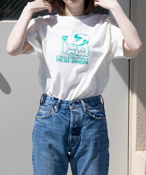 THE SHINZONE(ザ シンゾーン)の「【別注】THE SHINZONE PAINT TEE 23MMSCU14(Tシャツ/カットソー・レディース・グリーン/ブラック・FREE)」の16枚目の写真