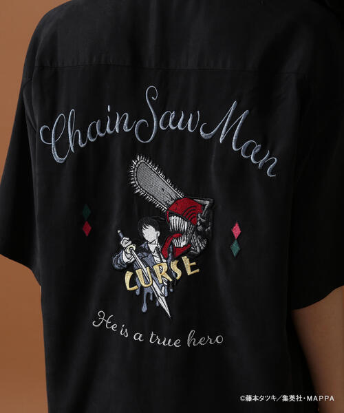 ONE MADE チェンソーマン Tシャツ　ブラック チェンソーマン Tシャツ 黒 デンジ アニメTシャツ (Tシャツ