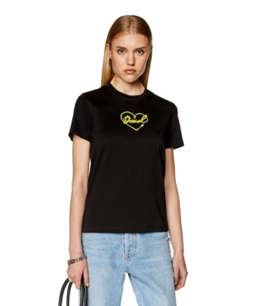 DIESEL（ディーゼル）の「レディース トップス カットソー 半袖 Tシャツ（Tシャツ/カットソー・レディース・ブラック/ホワイト・LARGE/SMALL/MEDIUM/X-LARGE）」の9枚目の写真