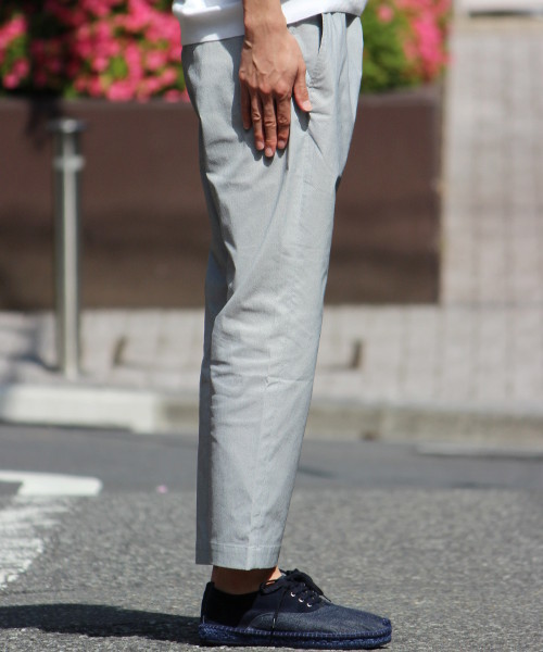 417 EDIFICE（フォーワンセブンエディフィス）の「◇COOL MAX サッカーイージーアンクルパンツ（その他パンツ・メンズ・ホワイト/グレー/サックスブルー/ネイビー・MEDIUM/LARGE/SMALL）」の6枚目の写真