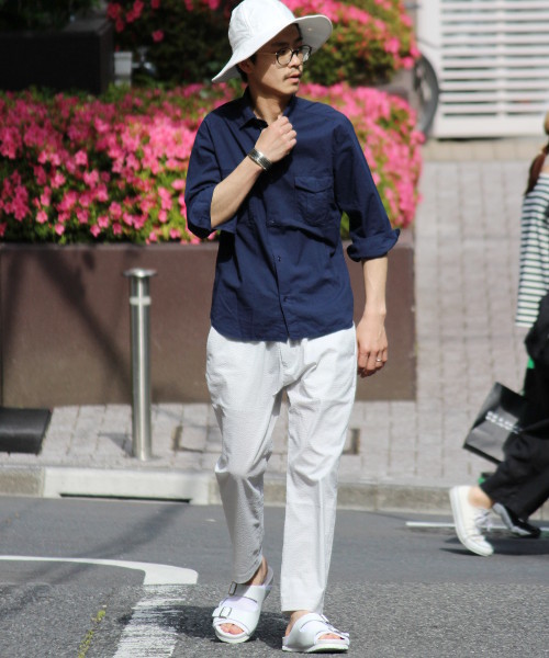 417 EDIFICE（フォーワンセブンエディフィス）の「◇COOL MAX サッカーイージーアンクルパンツ（その他パンツ・メンズ・ホワイト/グレー/サックスブルー/ネイビー・MEDIUM/LARGE/SMALL）」の12枚目の写真