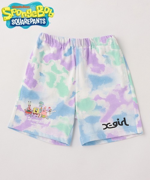 X-girl Stages（エックスガールステージス）の「【コラボ】スポンジボブハーフパンツ（その他パンツ・キッズ・ネイビー/マルチ/ベージュ・130cm/100cm/120cm/110cm/80ｃｍ/90cm/140cm）」の3枚目の写真