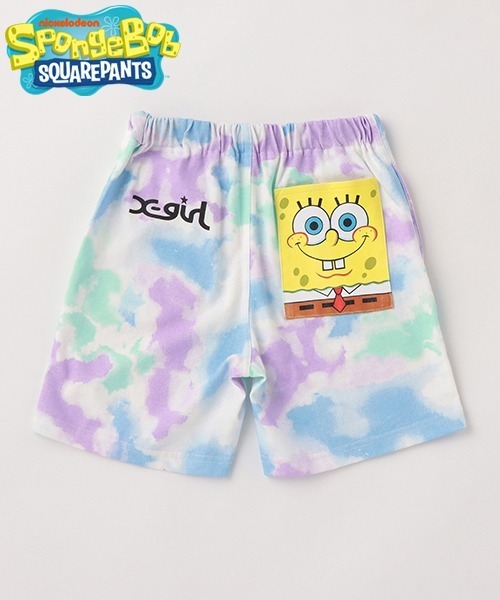 X-girl Stages（エックスガールステージス）の「【コラボ】スポンジボブハーフパンツ（その他パンツ・キッズ・ネイビー/マルチ/ベージュ・130cm/100cm/120cm/110cm/80ｃｍ/90cm/140cm）」の7枚目の写真