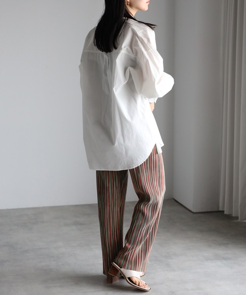 amini(アミニ)の「【2023 S/S 新作】MIXカラープリーツパンツ(スラックス・レディース・グリーン系/パープル/オレンジ・MEDIUM)」の11枚目の写真
