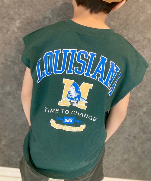 THE CASUAL(カジュアル)の「選べる16カラー BIGノースリ(Tシャツ/カットソー・キッズ・ホワイト系/グレー系1/ホワイト系1/ブラック/チャコール/ダークグリーン系/グレー系/ネイビー/杢グレー/ネイビー系/ダークグリーン/ブラック系/ベージュ系/オフホワイト/ホワイト系2/ベージュ・160cm/120cm/110cm/140cm/130cm/150cm)」の15枚目の写真