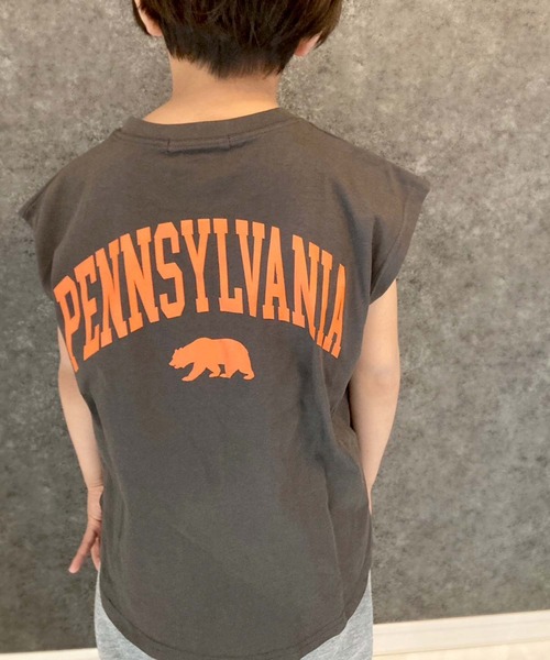 THE CASUAL(カジュアル)の「選べる16カラー BIGノースリ(Tシャツ/カットソー・キッズ・ホワイト系/グレー系1/ホワイト系1/ブラック/チャコール/ダークグリーン系/グレー系/ネイビー/杢グレー/ネイビー系/ダークグリーン/ブラック系/ベージュ系/オフホワイト/ホワイト系2/ベージュ・160cm/120cm/110cm/140cm/130cm/150cm)」の18枚目の写真