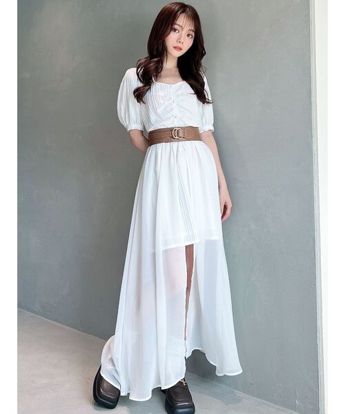 RESEXXY(リゼクシー)の「レイヤードミニワンピース(ワンピース・レディース・ブラウン/ホワイト/ブラック・FREE)」の7枚目の写真