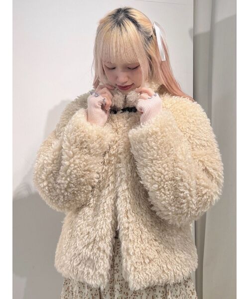 merry jenny（メリージェニー）の「poodle collar fakefur coat