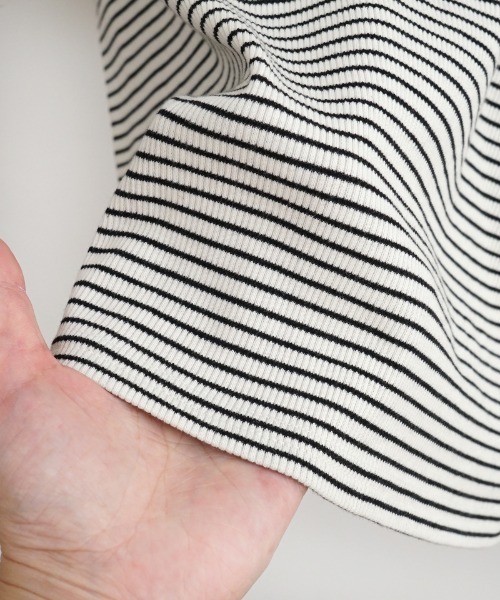 flower（フラワー）の「ネックリボンボーダーティーズ（Tシャツ/カットソー・レディース・ブラック/ベージュ・FREE）」の18枚目の写真