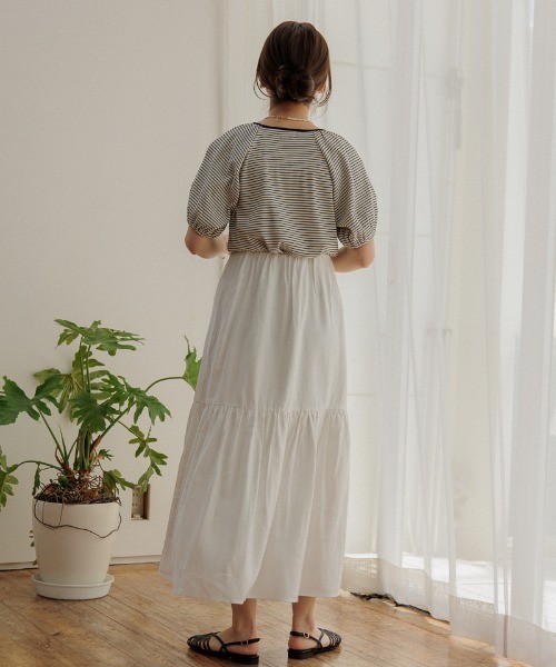 flower（フラワー）の「ネックリボンボーダーティーズ（Tシャツ/カットソー・レディース・ブラック/ベージュ・FREE）」の22枚目の写真