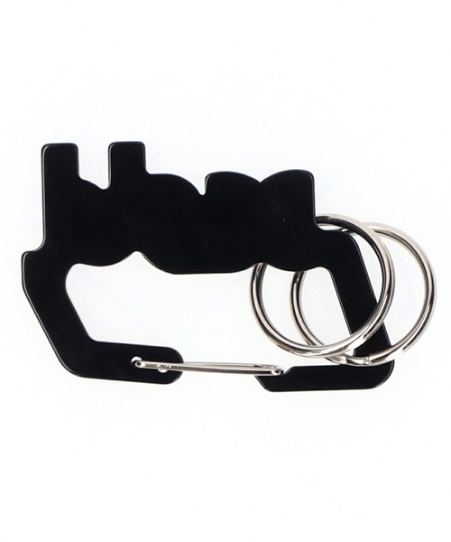 X-girl（エックスガール）の「MILLS LOGO CARABINER（キーホルダー・レディース・シルバー/ピンク/ブラック・ONE SIZE）」の4枚目の写真