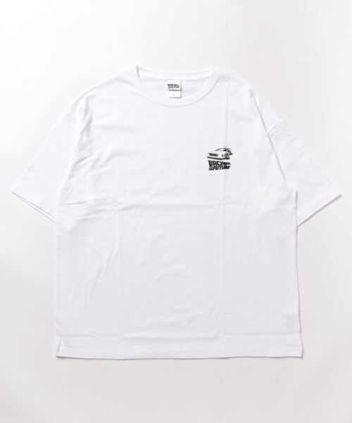 Universal Filmarket(ユニバーサルフィルマーケット)の「【Universal Filmarket】Back to the Future ワンポイントロゴ ビッグシルエットTシャツ(Tシャツ/カットソー・レディース・ブラック/ホワイト・M)」の2枚目の写真