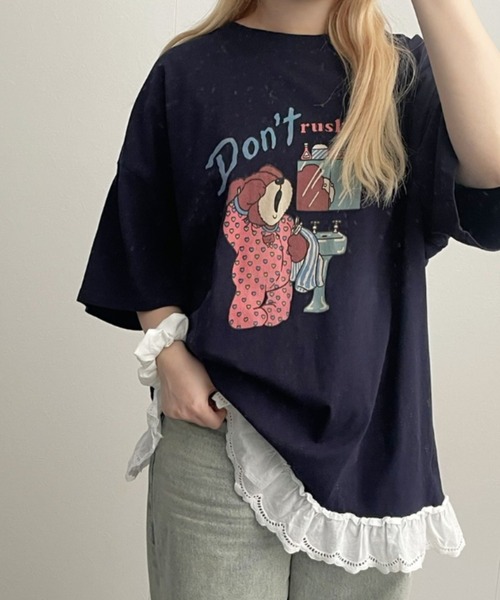 goaのTシャツ絶妙な色合い★美品　♡ Mサイズ A'GEM/9 × .kom『GRAF&WU/グラフアンドウー』ゴーストキャラT
