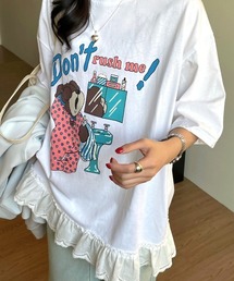 LAC-VERT（ラック・ヴェール）の「オーバーサイズベアTシャツ（Tシャツ/カットソー）」