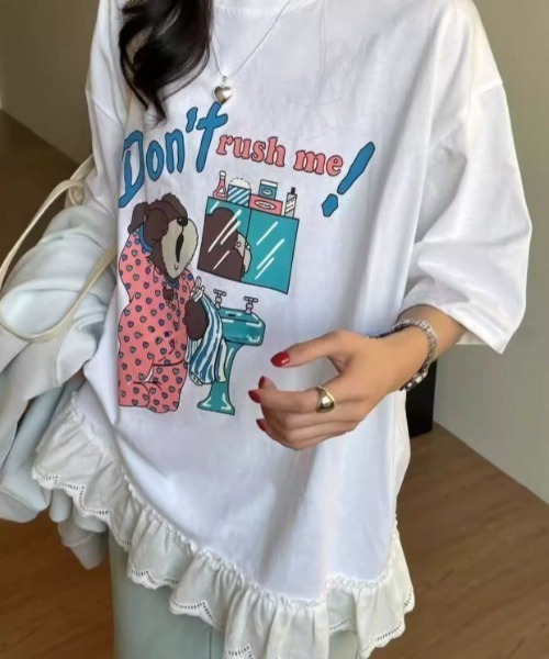 セール】オーバーサイズベアTシャツ（Tシャツ/カットソー）｜LAC