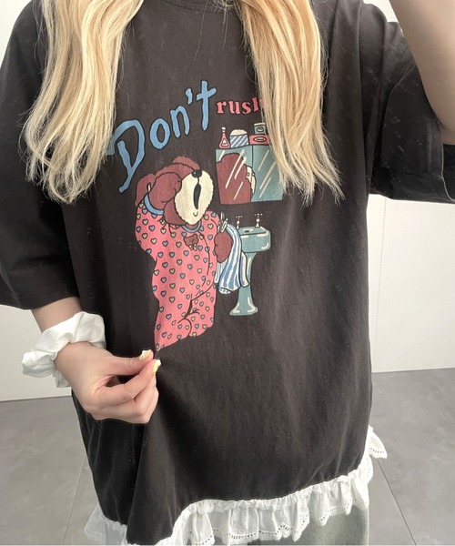 新品！Mサイズ！LVERSE #2 Tシャツ BABYL さくら HEART BUNNY T-SHIRT -BLACK-(LADIES/KIDS) | WALKIN STORE WEB SHOP