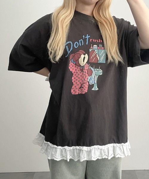 オーバーサイズベアTシャツ（Tシャツ/カットソー）｜LAC-VERT