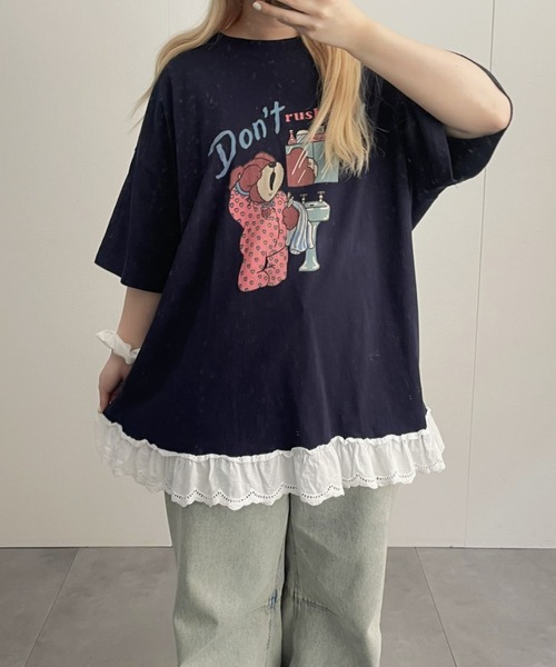 オーバーサイズベアTシャツ（Tシャツ/カットソー）｜LAC-VERT（ラック