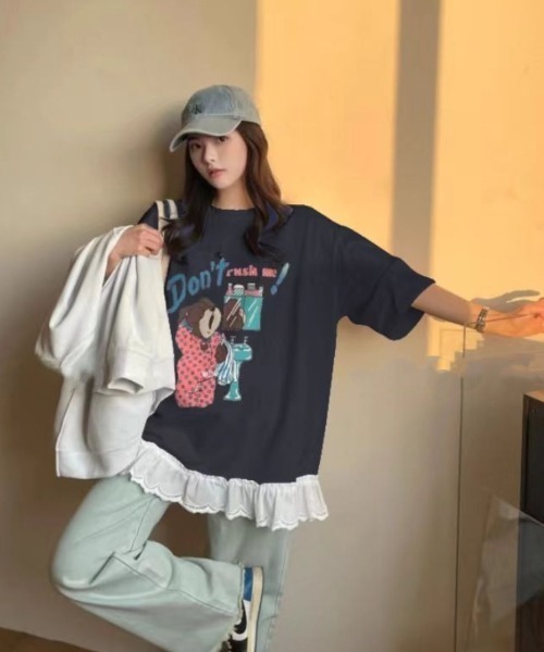 tシャツ I love LSB big tee レディース メンズ Little sunny bite tシャツ Oh boy LSB long tee レディース