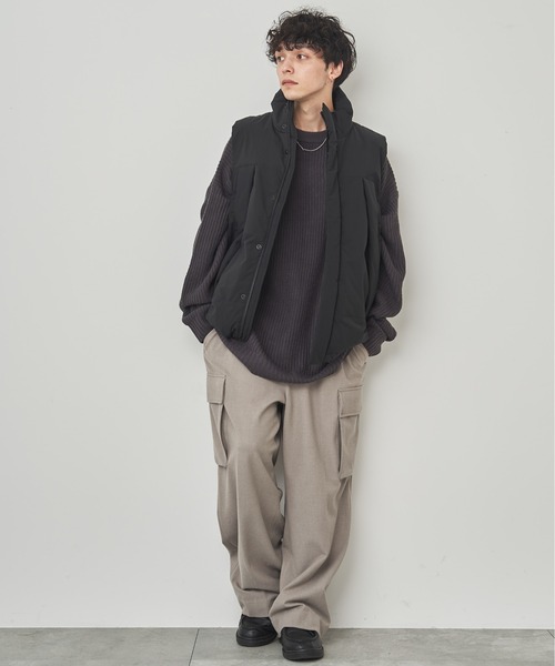 LUCY（ルーシー）の「LUCY/SORONA(R) ミリタリーパデッドベスト（ダウンベスト・メンズ・ベージュ/ブラウン/カーキ/ブラック・MEDIUM/LARGE）」の21枚目の写真