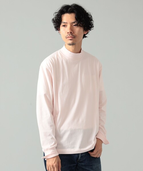 BEAMS F（ビームスエフ）の「ELACIO / モックネック カットソー（Tシャツ/カットソー・メンズ・ライトピンク/ベージュ/オフホワイト/ブラック/ダークグレー/オリーブ/パープル・4/3/5）」の7枚目の写真