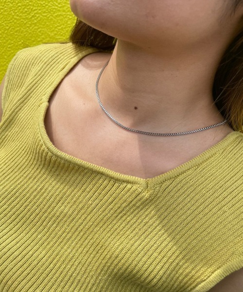 PARKS TOKYO SELECT(パークストウキョウセレクト)の「金属アレルギー対応 サージカルステンレス/316L ベネチアンチェーンネックレス(ネックレス・レディース・シルバー/ゴールド・38cm/42cm)」の5枚目の写真