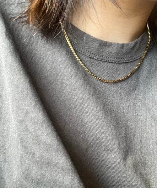 PARKS TOKYO SELECT(パークストウキョウセレクト)の「金属アレルギー対応 サージカルステンレス/316L ベネチアンチェーンネックレス(ネックレス・レディース・シルバー/ゴールド・38cm/42cm)」の6枚目の写真