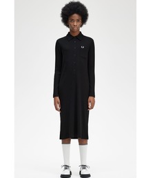 FRED PERRY（フレッドペリー）の「Long Sleeve Ribbed Shirt Dress
