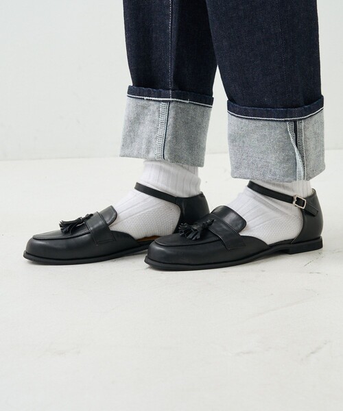 FREAK'S STORE(フリークスストア)の「ROVERETO/ロベレート タッセル ストラップ ローファー/ストラップシューズ(モカシン/デッキシューズ・レディース・ブラウン/ブラック・37/38/36)」の14枚目の写真