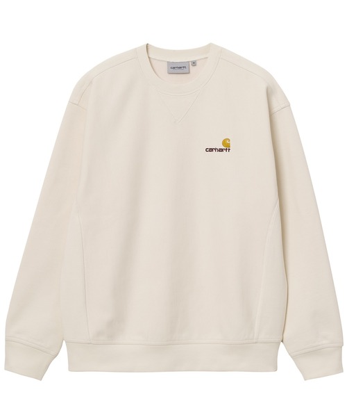Carhartt WIP(カーハートダブリューアイピー)の「Carhartt WIP/カーハートダブリューアイピー AMERICAN SCRIPTSWEATSHIRT スウェット トレーナー ルーズフィット I025475(スウェット・メンズ・ダークグレー/ヘザーグレー/ブラック/ナチュラル/ダークオリーブ/パープル・S/M/XL/L)」の5枚目の写真